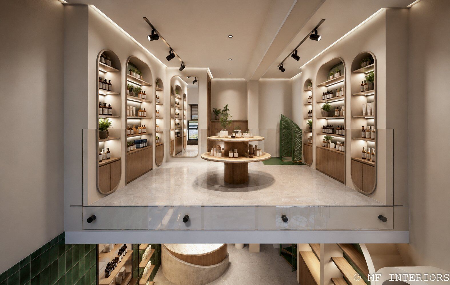 Parapharmacie à Marrakech – aménagement commercial par MF INTERIORS, vue 6