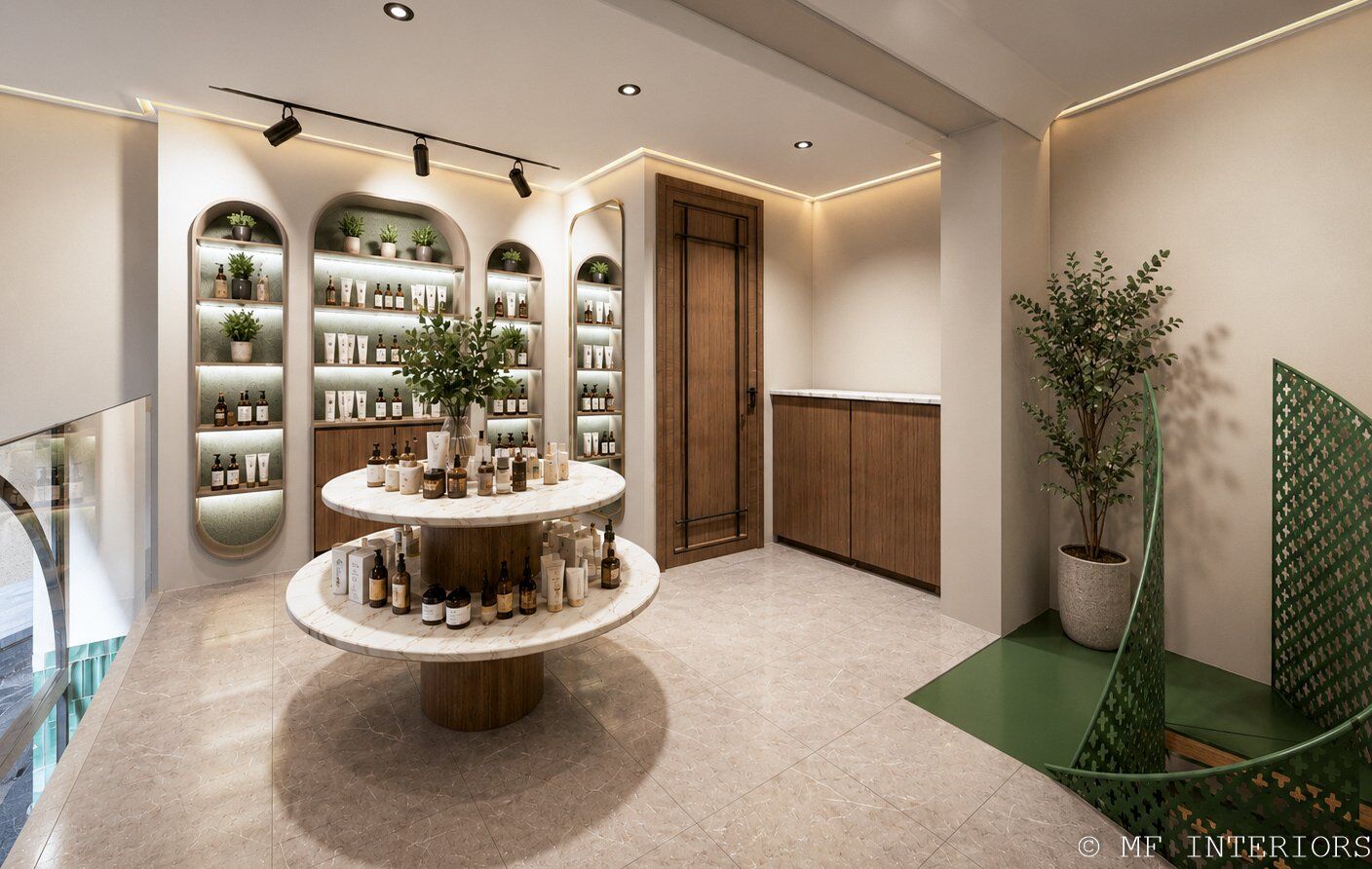 Parapharmacie à Marrakech – aménagement commercial par MF INTERIORS, vue 7